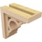 Ekena Millwork 4"W x 8"D x 8"H Classic Sheridan Rough Cedar Woodgrain TimberThane Corbel, Primed Tan CORUR04X08X08SHERCPR - alternate 2